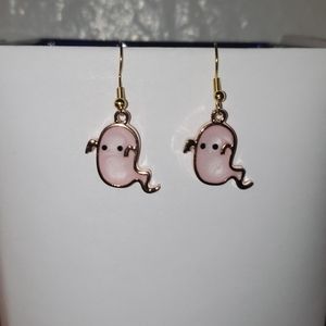 Pink Ghost Earrings
